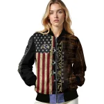 customized baltimore ravens flag wood brown bomber jacket best selling