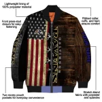customized baltimore ravens flag wood brown bomber jacket best selling