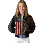 customized baltimore ravens flag wood brown bomber jacket best selling