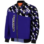 customized baltimore ravens freedom claw purple bomber jacket best selling