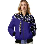 customized baltimore ravens freedom claw purple bomber jacket best selling