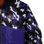 customized baltimore ravens freedom claw purple bomber jacket best selling