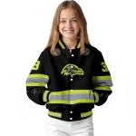 customized baltimore ravens heartbeat accent black green varsity jacket best selling