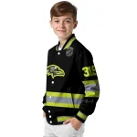 customized baltimore ravens heartbeat accent black green varsity jacket best selling