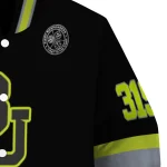 customized baylor bears heartbeat accent black green varsity jacket best selling