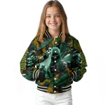 customized baylor bears skull horde green varsity jacket best selling