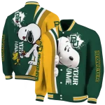 customized baylor bears snoopy head green varsity jacket best selling