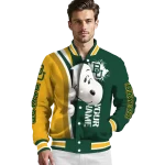 customized baylor bears snoopy head green varsity jacket best selling