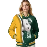 customized baylor bears snoopy head green varsity jacket best selling