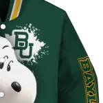 customized baylor bears snoopy head green varsity jacket best selling