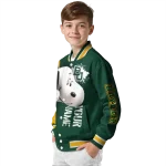 customized baylor bears snoopy head green varsity jacket best selling