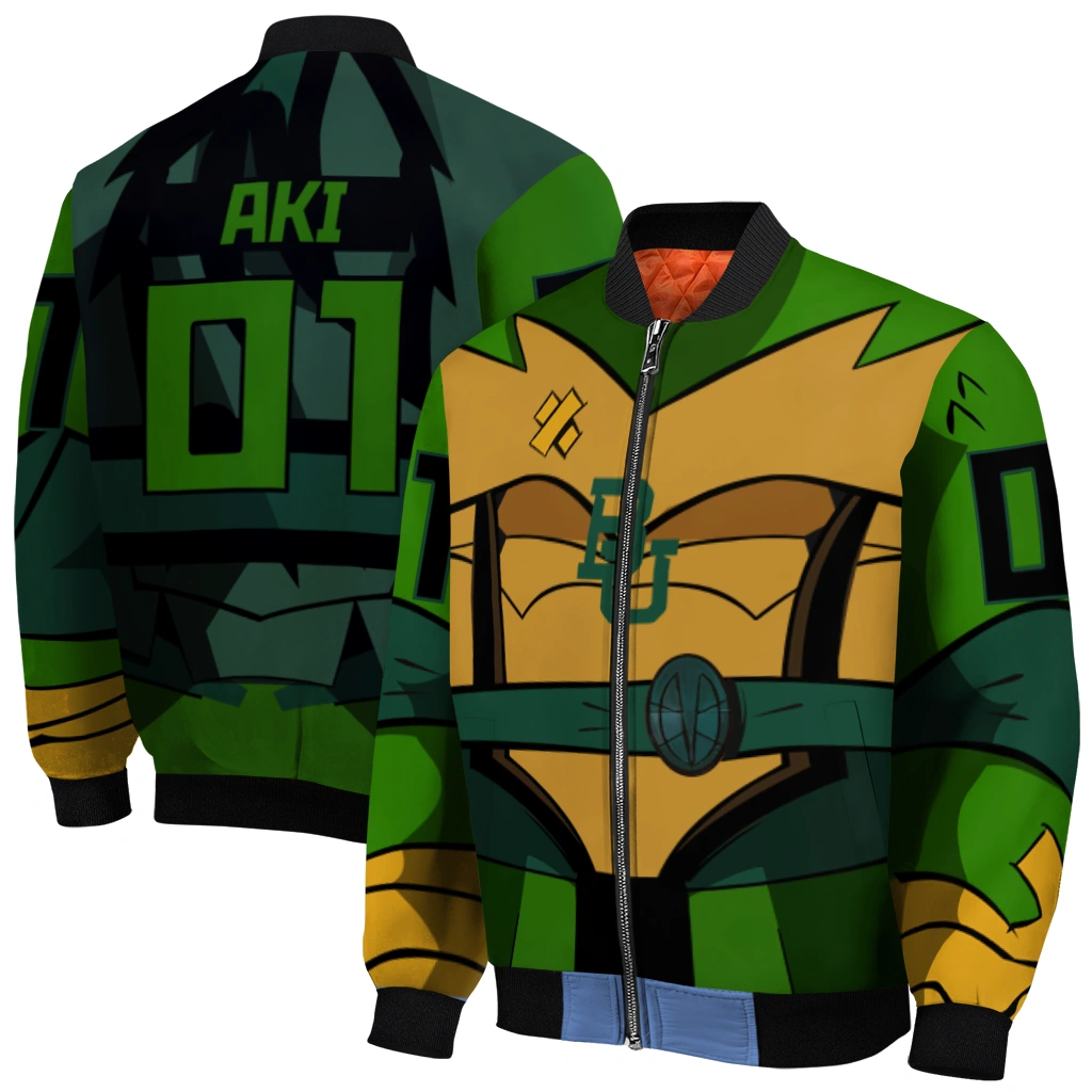 customized baylor bears turtle armor bomber jacket best selling customized baylor bears turtle armor bomber jacket best selling