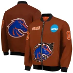 customized boise state broncos claw mark orange bomber jacket best selling