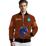 customized boise state broncos claw mark orange bomber jacket best selling