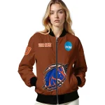 customized boise state broncos claw mark orange bomber jacket best selling