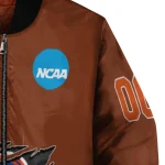 customized boise state broncos claw mark orange bomber jacket best selling