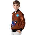 customized boise state broncos claw mark orange bomber jacket best selling