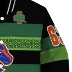 customized boise state broncos clover green lines green black varsity jacket best selling