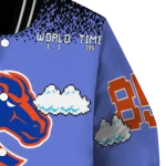 customized boise state broncos mario blocks blue black varsity jacket best selling