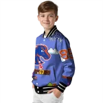 customized boise state broncos mario blocks blue black varsity jacket best selling