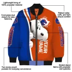 customized boise state broncos snoopy head orange bomber jacket best selling