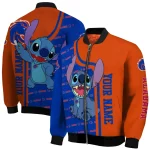 customized boise state broncos stitch laughing orange bomber jacket best selling