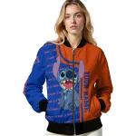 customized boise state broncos stitch laughing orange bomber jacket best selling