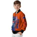 customized boise state broncos stitch laughing orange bomber jacket best selling