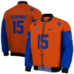 customized boise state broncos team patch orange bomber jacket best selling