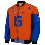 customized boise state broncos team patch orange bomber jacket best selling