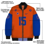customized boise state broncos team patch orange bomber jacket best selling