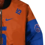 customized boise state broncos team patch orange bomber jacket best selling