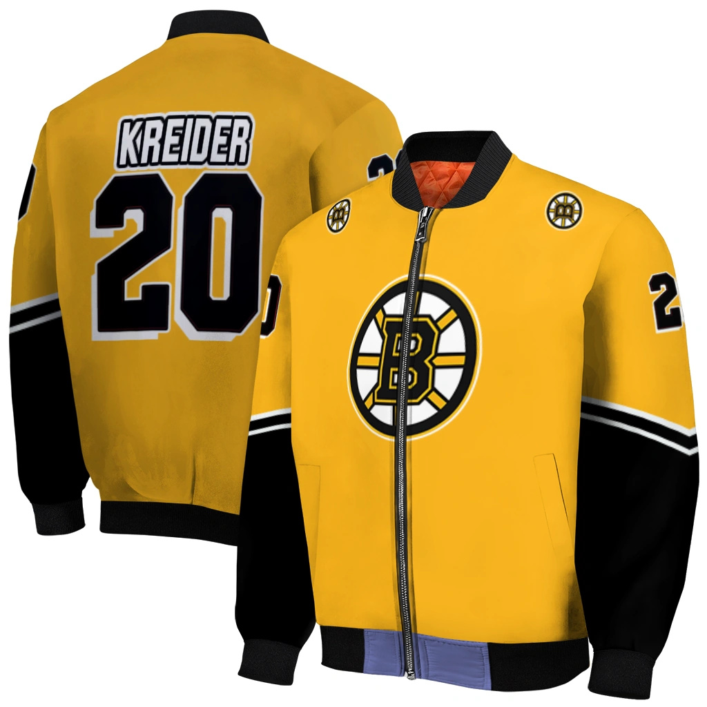 customized boston bruins chevron style gold bomber jacket best selling customized boston bruins chevron style gold bomber jacket best selling