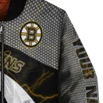 customized boston bruins electric flash gold bomber jacket best selling