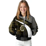 customized boston bruins electric flash gold bomber jacket best selling