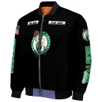 customized boston celtics american flag skull black bomber jacket best selling
