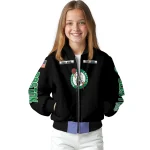 customized boston celtics american flag skull black bomber jacket best selling