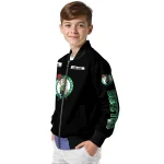 customized boston celtics american flag skull black bomber jacket best selling