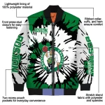 customized boston celtics burst splatter green bomber jacket best selling