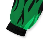 customized boston celtics flame trim green black windbreaker jacket fashion forward