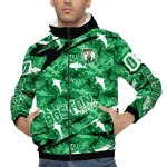 customized boston celtics shark art green windbreaker jacket best selling
