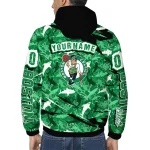 customized boston celtics shark art green windbreaker jacket best selling