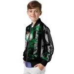 customized boston celtics star stripes green black bomber jacket best selling