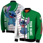 customized boston celtics stitch laughing green bomber jacket best selling