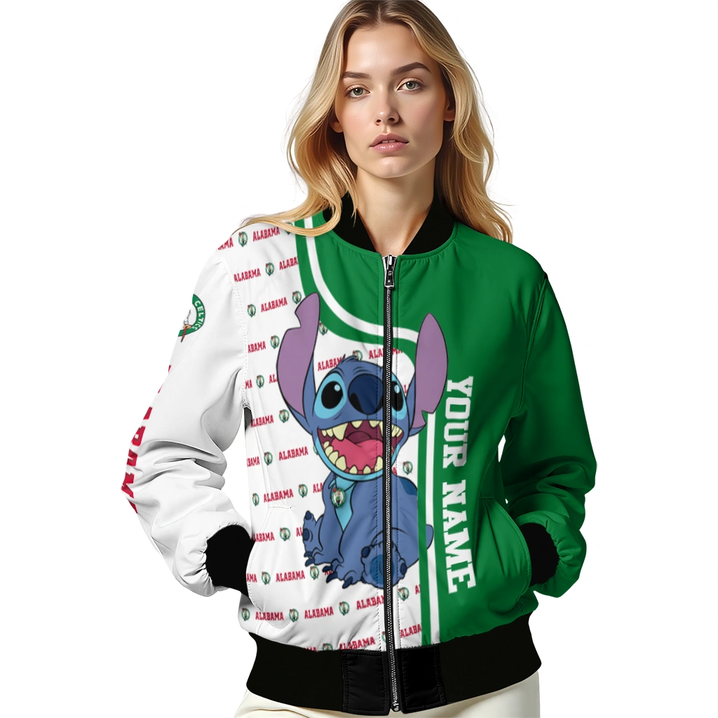 customized boston celtics stitch laughing green bomber jacket latest model customized boston celtics stitch laughing green bomber jacket latest model