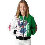 customized boston celtics stitch laughing green bomber jacket best selling