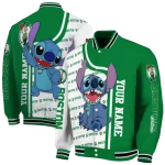 customized boston celtics stitch laughing green varsity jacket best selling