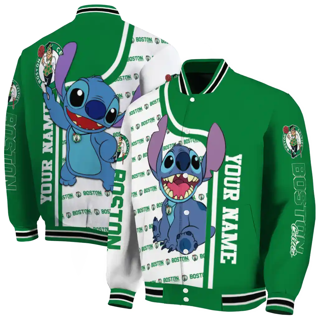 customized boston celtics stitch laughing green varsity jacket fashion forward customized boston celtics stitch laughing green varsity jacket fashion forward