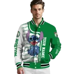 customized boston celtics stitch laughing green varsity jacket best selling