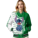 customized boston celtics stitch laughing green varsity jacket best selling